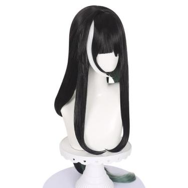 Imagem de Peruca de cosplay Baizhis Wutherings Waves, traje de anime sintético -