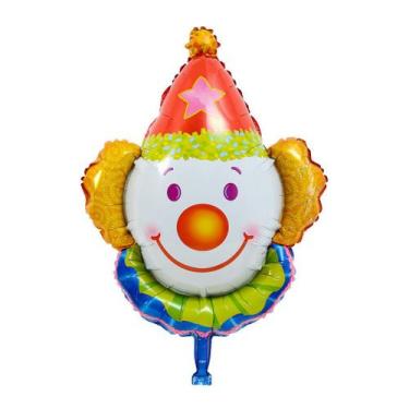 Imagem de Decoração de festa de brinquedo infantil Clown Balloon Mylar 79x63cm -