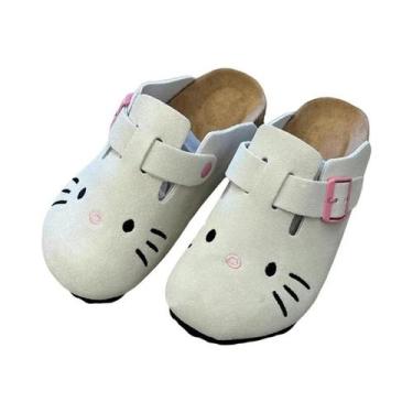 Imagem de Chinelo Feminino Hello Kitty Anime Fofo Com Sola Grossa Antiderrapante