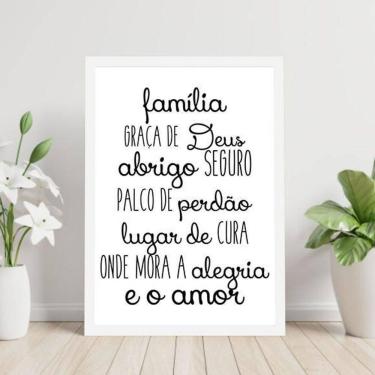 Imagem de Quadro Decorativo Família Graça De Deus 34x23cm