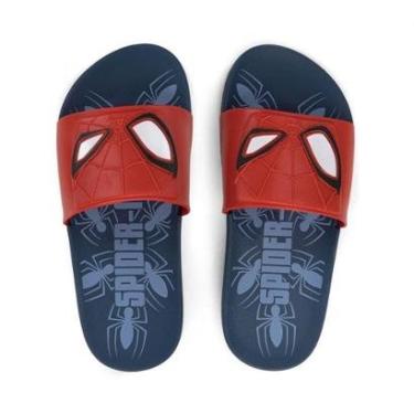 Imagem de Chinelo Slide Infantil Grendene Homem Aranha View Azul/vermelho-Masculino