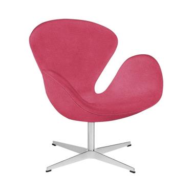 Imagem de Poltrona Swan Office Giratória Suede Rosa