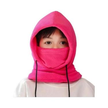 Imagem de Gorro De Inverno Infantil Em Plush Fleece, Balaclava À Prova De Vento,
