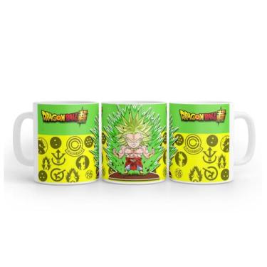 Imagem de Caneca Branca Dragon Ball Brolly SSJ Cerâmica 325 Ml - Própriá
