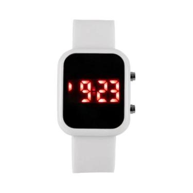 Imagem de Relógio Digital Esportivo Feminino Com Pulseira De Silicone Quadrada E