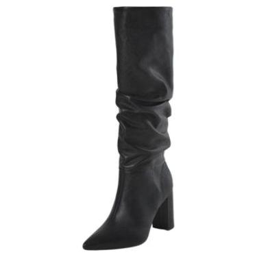 Imagem de Bota Feminina Salto Couro Resisitente Confortavel Via Marte-Feminino