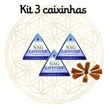 Imagem de KIT C/3 Incensos Golden Nag ConeCascata Sabor:Patchouli, Lavanda