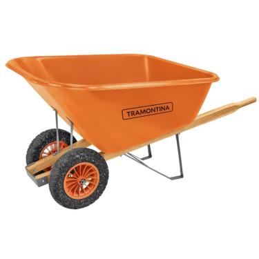 Imagem de Carrinho De Mão Tramontina Caçamba Plástica Extrafunda 200l