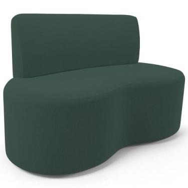 Imagem de Sofá 2 Lugares Orgânico Para Sala de Estar Living Larissa L02 Suede Ve