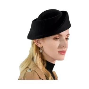 Imagem de Chapéus Elegantes De Feltro De Lã Roxo Para O Inverno, Boinas E Fascin