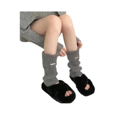 Imagem de Meias Longas De Inverno Femininas De Tricô Estilo Lolita, Aquecedores 