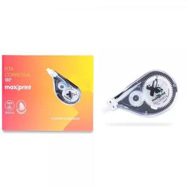 Imagem de Corretivo em Fita PRETO/BRANCO 5MMX10M 180º - MAXPRINT