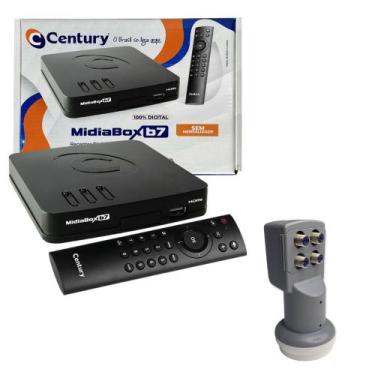Imagem de Receptor Midiabox B7 Century Com Lnbf Quadruplo Digital, Bivolt
