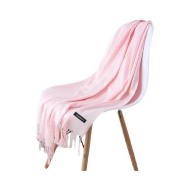 Imagem de Cachecol Pashmina Feminino Com Franjas Longas, Designer, Hijab Sólido,