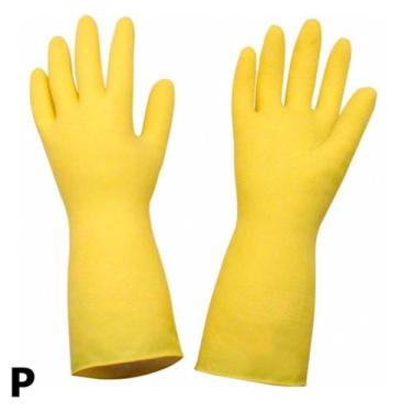 Imagem de Luva De Limpeza Multiuso Amarela Borracha Latex Light P - SANRO