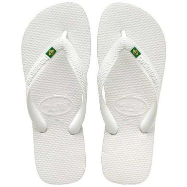 Imagem de Chinelo havaianas brasil branco,  43, Branco