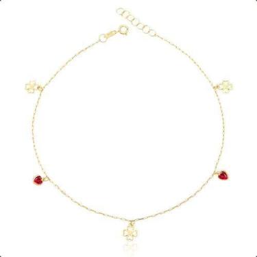 Imagem de Tornozeleira Ouro 18k Berloques Sorte Com Zircônias - Paulistana Joias