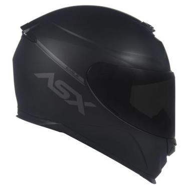 Imagem de Capacete asx eagle solid com viseira fumê, 60, Preto/Cinza