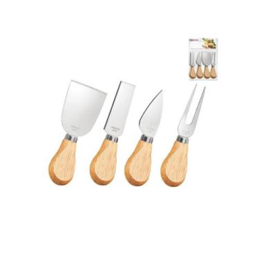 Imagem de Conjunto 4 Utensílios para Queijo Facas Cortador Espátula - Unyhome, L