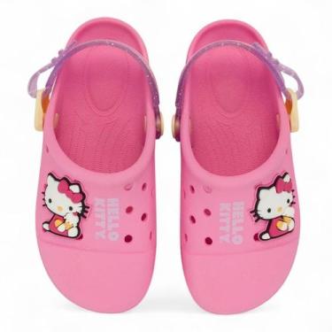 Imagem de Babuche Menina Infantil Hello Kitty Grendene Kids Conforto, rosa/lilas