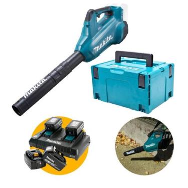 Imagem de Soprador A Bateria Com 4 Baterias 18v E Carregador Dhp453sfx Makita