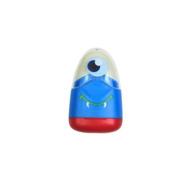 Imagem de Apontador Escolar Com Deposito e Borracha De Monstrinho Kaz, Azul