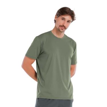 Imagem de Camiseta Masculina Fitness Mash Esportiva Respiravel Microfibra, Verde