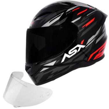 Imagem de Capacete Moto Novo + Viseira Fumê Modelo ASX City Arrow Esportivo , Gr