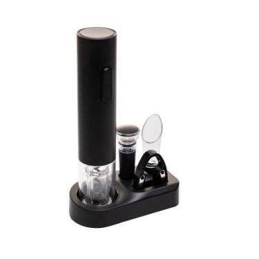 Imagem de Conjunto 5 Peças Para Vinho De Plástico Preto Wolff