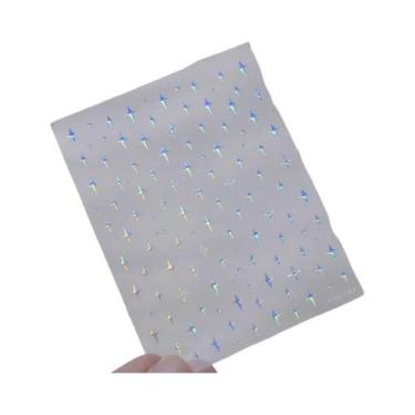Imagem de Adesivos De Unha 5D Laser Com Floco De Neve De Strass Brilhante Para O