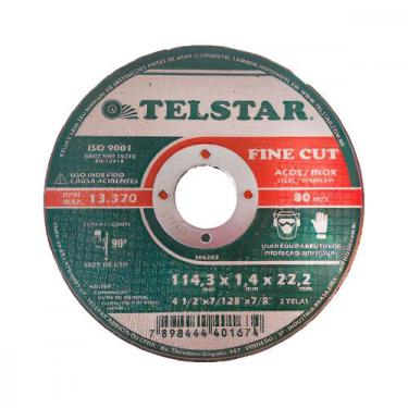 Imagem de Disco Tels.Inox/Ferro 41/2X1,4X7/8 - Kit C/5 PC - TELSTAR