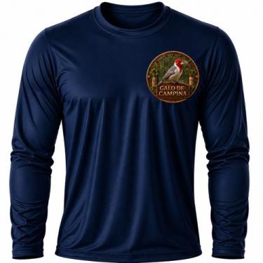 Imagem de Camisa Uv +50 Pássaro Galo da Campina cor:Azul MarinhoTamanho:G - Gené