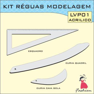Imagem de Kit 3 Réguas Modelagem Acrilico z1 - FENIX