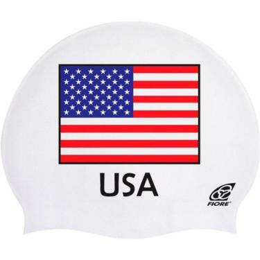 Imagem de Touca De Silicone Para Natação Bandeira Dos Estados Unidos