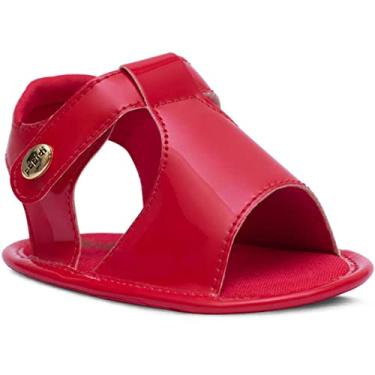 Imagem de Sandália Bebê Feminina Batizado Sapato Recém-nascido 01.14 (Vermelho, BR, Bebê, Alfa, G)