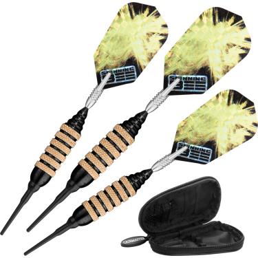 Imagem de Viper Spinning Bee Dardos de ponta macia com estojo de armazenamento/viagem Casemaster, preto, 16 gramas