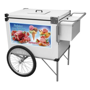 Imagem de Carrinho de Sorvete e Paletas Mexicanas com Guarda-Sol - Cefaz