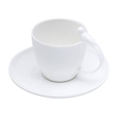 Imagem de Jogo 6 Xícaras De Chá Com Pires Porcelana Pássaro