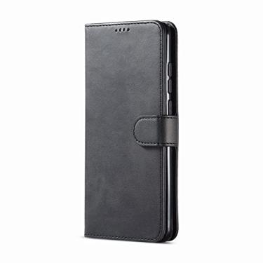 Imagem de Para xiaomi redmi note 9s capa de carteira de couro flip para xiaomi redmi note 9 pro max note9 estojo de livro magnético de luxo, preto, para redmi note 9 pro