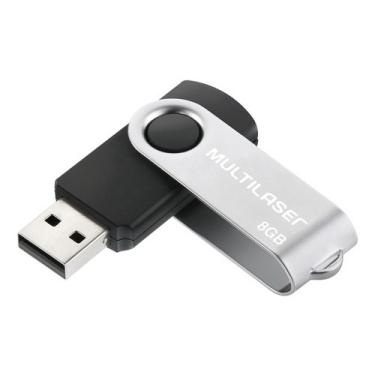 Imagem de Pendrive Multilaser Twist Pd587 8gb 2.0 Preto E Prateado