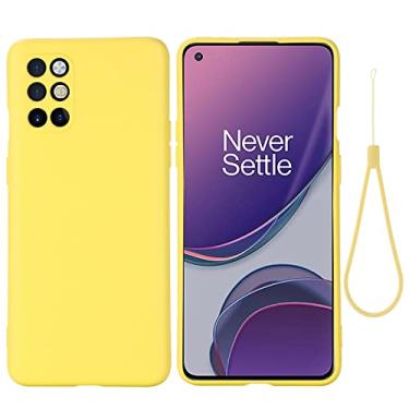Imagem de YUNCHAO Caixa de telefone Para OnePlus 8T / 8T + 5G Pure Color Liquid Silicone Provavelmente Cobertura Full Case capa para celular