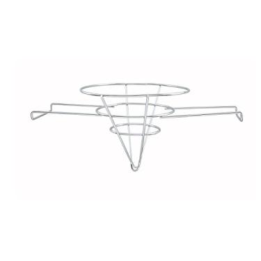 Imagem de Suporte de fritadeira Culinária Depot, com (10 pacotes/caixa) cones de filtro de tecido de rayon, aço inoxidável