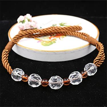 Imagem de 1 peça Cortinas Decorativas Amarração Corda de Algodão Feito à Mão Acessórios de Decoração para Casa Moderna Suporte de Cortina Amarra nas Costas, Marrom, 82cm