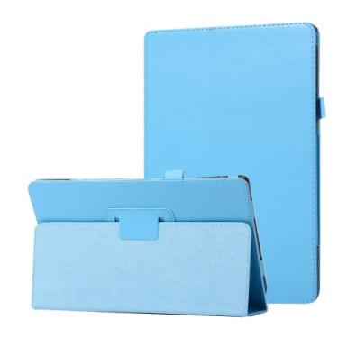 Imagem de ZiEuooo Linda capa protetora de poliuretano para tablet Samsung Galaxy Tab A 7.0 A 8.0 A 9.7 A 10.1 A 10.5 E 8.0 E 9.6 Tab 3 Lite Tab 4 S 2014 (azul claro, Tab E 8.0 2016 T377)