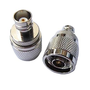 Imagem de Adaptador conector RF coaxial macho bestkong 2 peças N tipo plugue para BNC fêmea