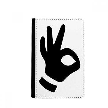 Imagem de OK Gesture Outline Pattern Passport Holder Notecase Burse Carteira Capa Cartão Bolsa, Multicolor