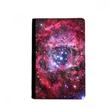 Imagem de Porta-passaporte Rose Red Monoceros Rosette Nebulosa Padrão Notecase Burse Carteira Capa Cartão Bolsa, Multicolor