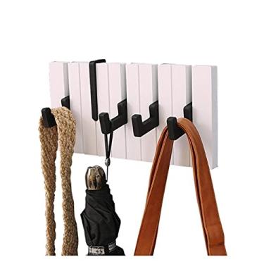 Imagem de KIZQYN Ganchos de casaco 1 peça gancho de teclado de piano multifuncional suportes de armazenamento de roupas cabide simples gancho de parede cabide ferramentas cabide de casaco montado na parede (cor: 01)