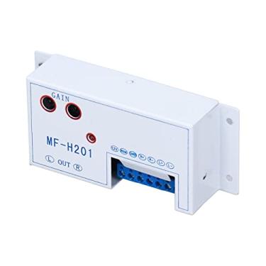 Imagem de Acessório adaptador de nível de alto-falante, conversor de áudio de carro com função de atraso 33Hz-20KHz liga de alumínio MF‑H201 DC 12V para automóvel