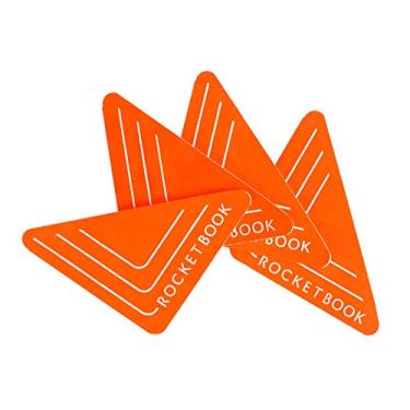 Imagem de Rocketbook Beacons - Digitalize seu quadro branco - Adesivos reutilizáveis para carregar suas notas de quadro branco para a nuvem (pacote com 5), BEA-A4-K-5P